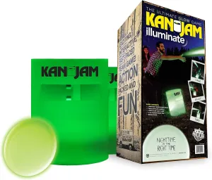 KanJam Illuminate Light-Up Game Set  Includes Two Light-Up Targets and One LED Light-up Disc  Play Day or Night  Features Portable Construction