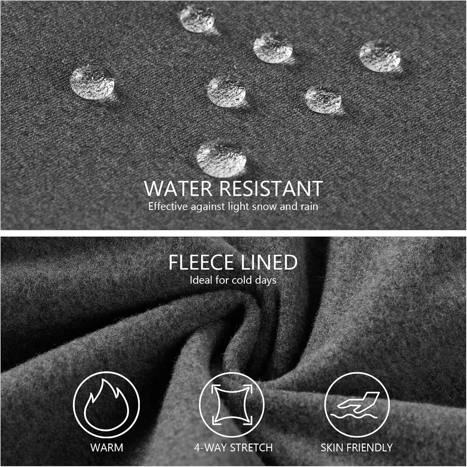 Lightbare Womens Fleece Lined Joggers Pants Thermal Stretchy Water Resistant Sweatpants with Pockets for Athletic Winter
