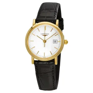 Longines Presence White Dial Ladies Leather Watch L4.279.6.12.0