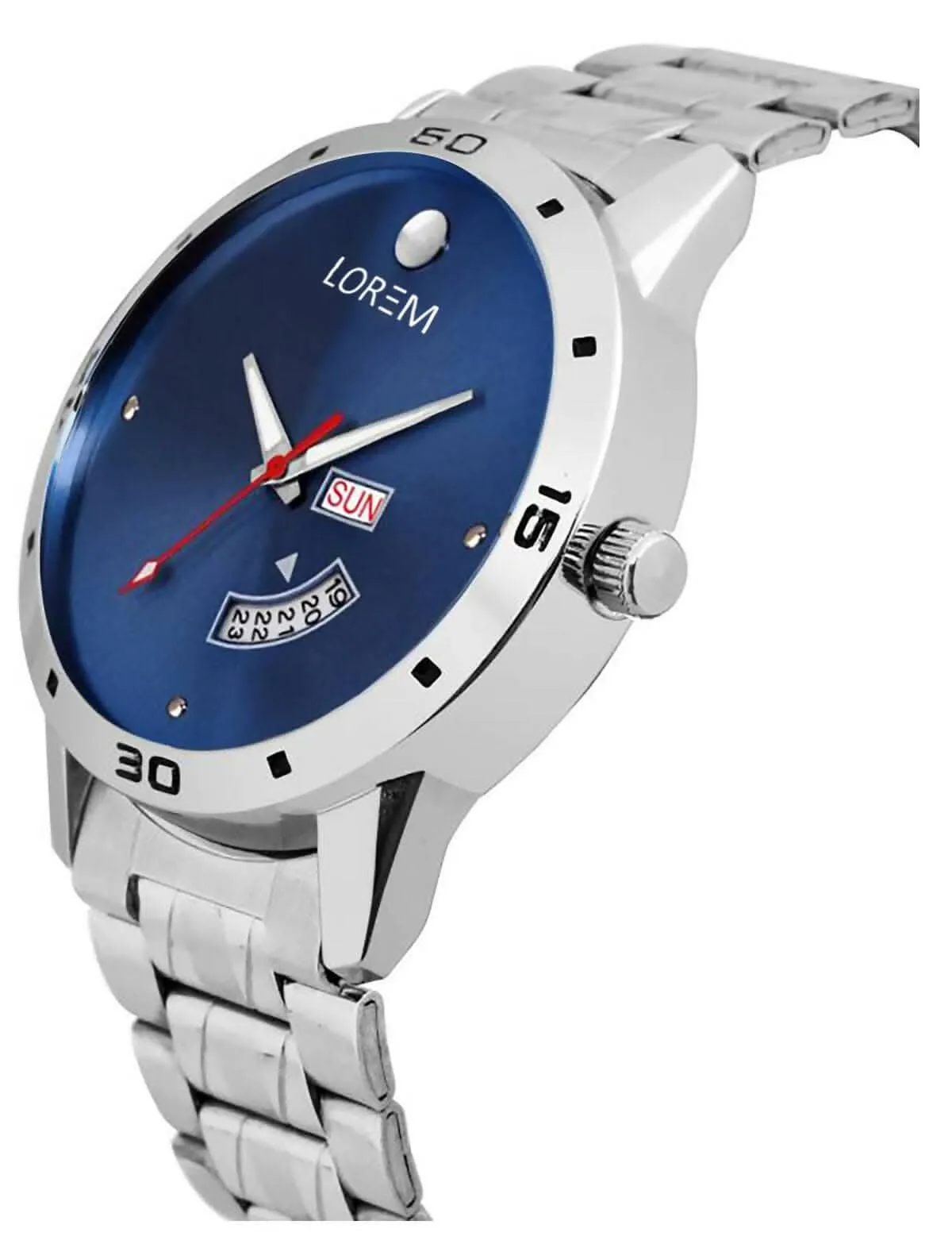 LOREM Blue Day Date Analog Watch For Men LR105