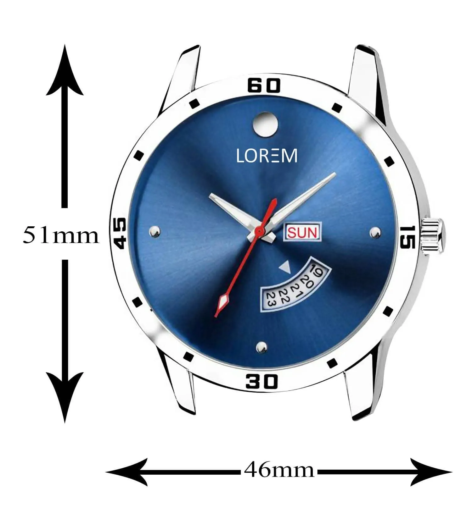 LOREM Blue Day Date Analog Watch For Men LR105