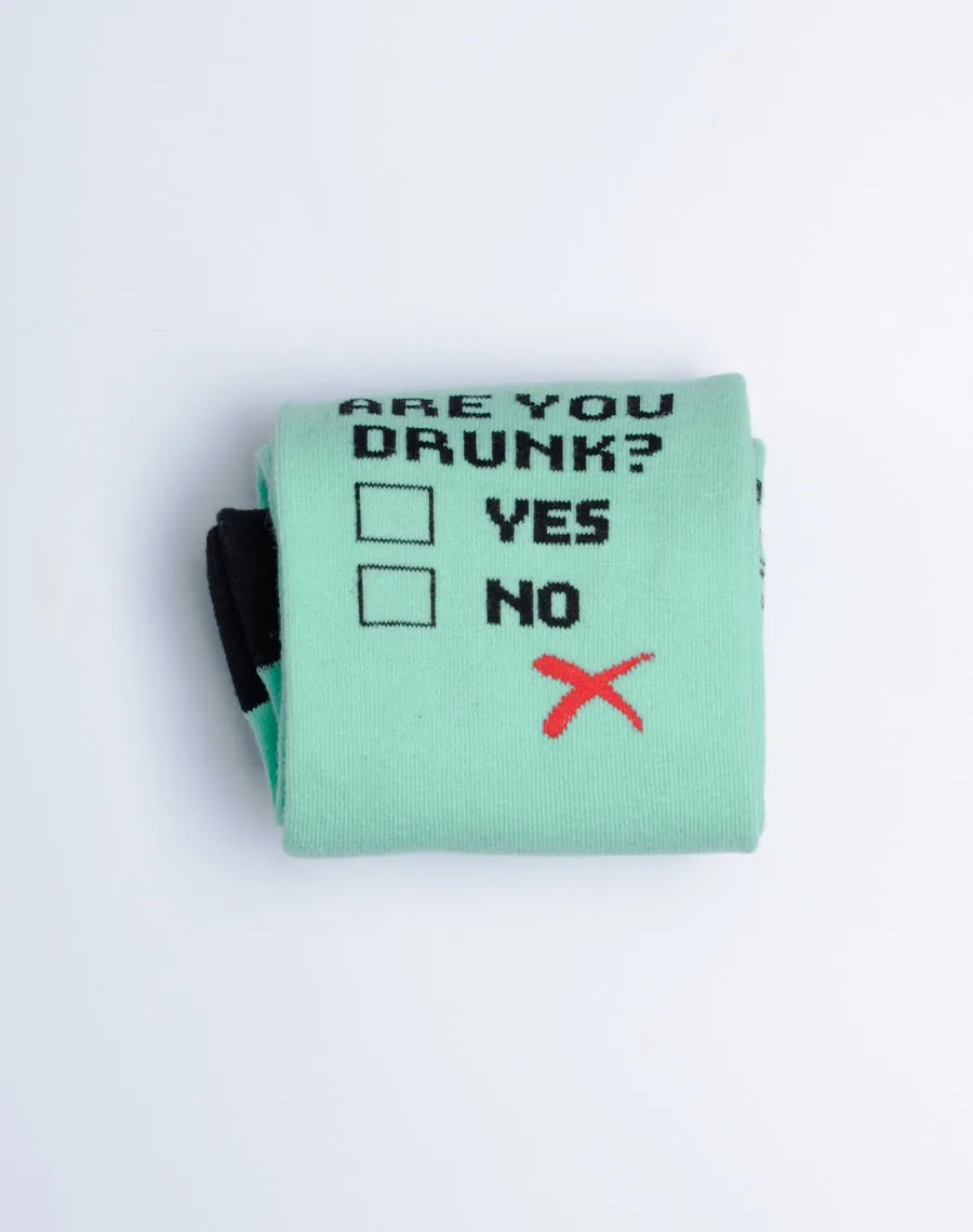 Men's Are You Drunk Party Crew Socks