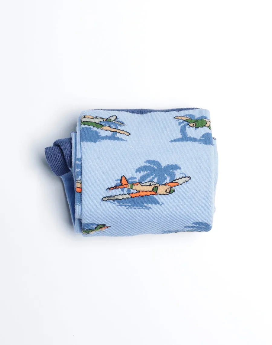 Men's Pearl Harbor Warbirds Tropical Crew Socks