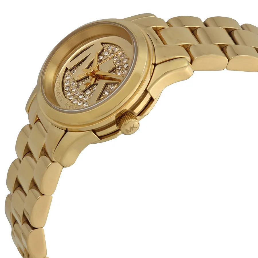 Michael Kors Petite Runway Champagne Dial Gold-tone Ladies Watch MK3304