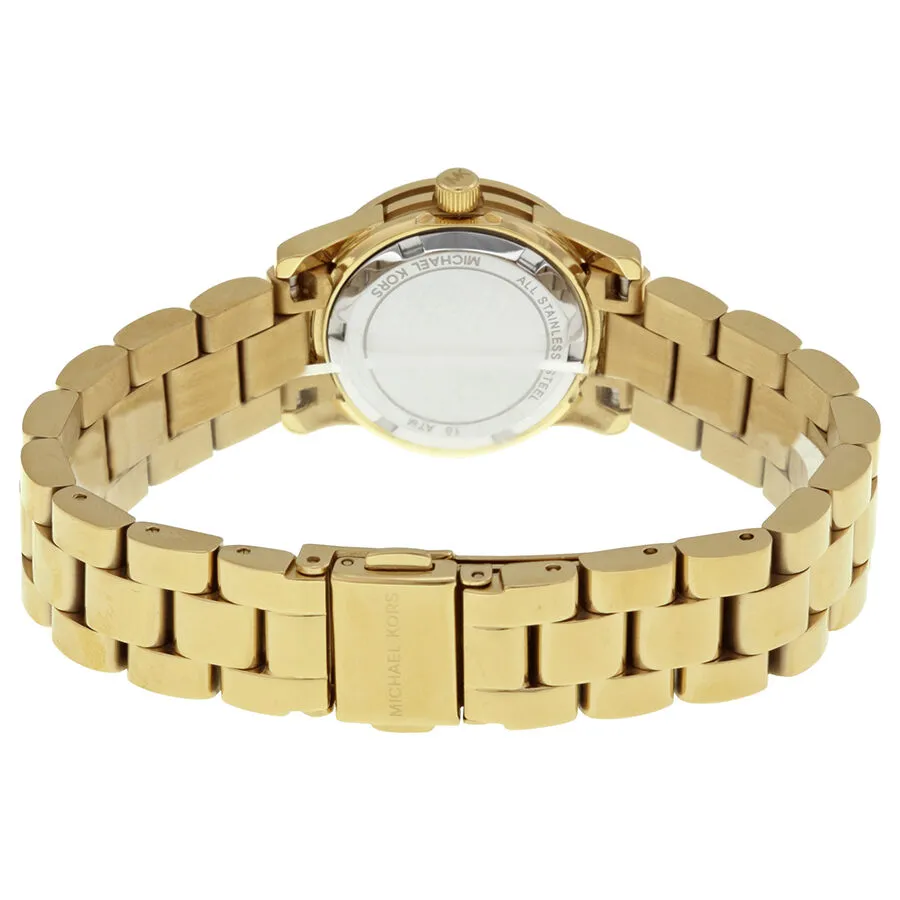 Michael Kors Petite Runway Champagne Dial Gold-tone Ladies Watch MK3304