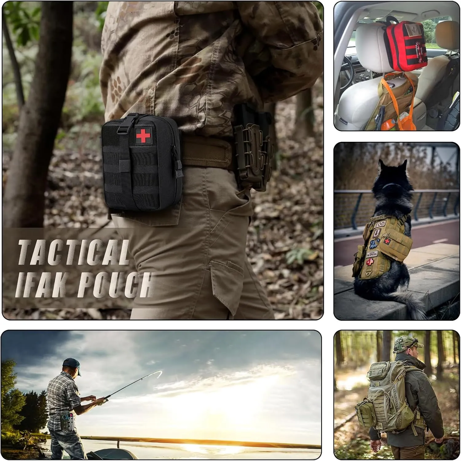 Molle First Aid Pouch Empty Medical Bag IFAK Tactical Rip-Away Pouches Small Bug Out Bags Trauma Medic Bag