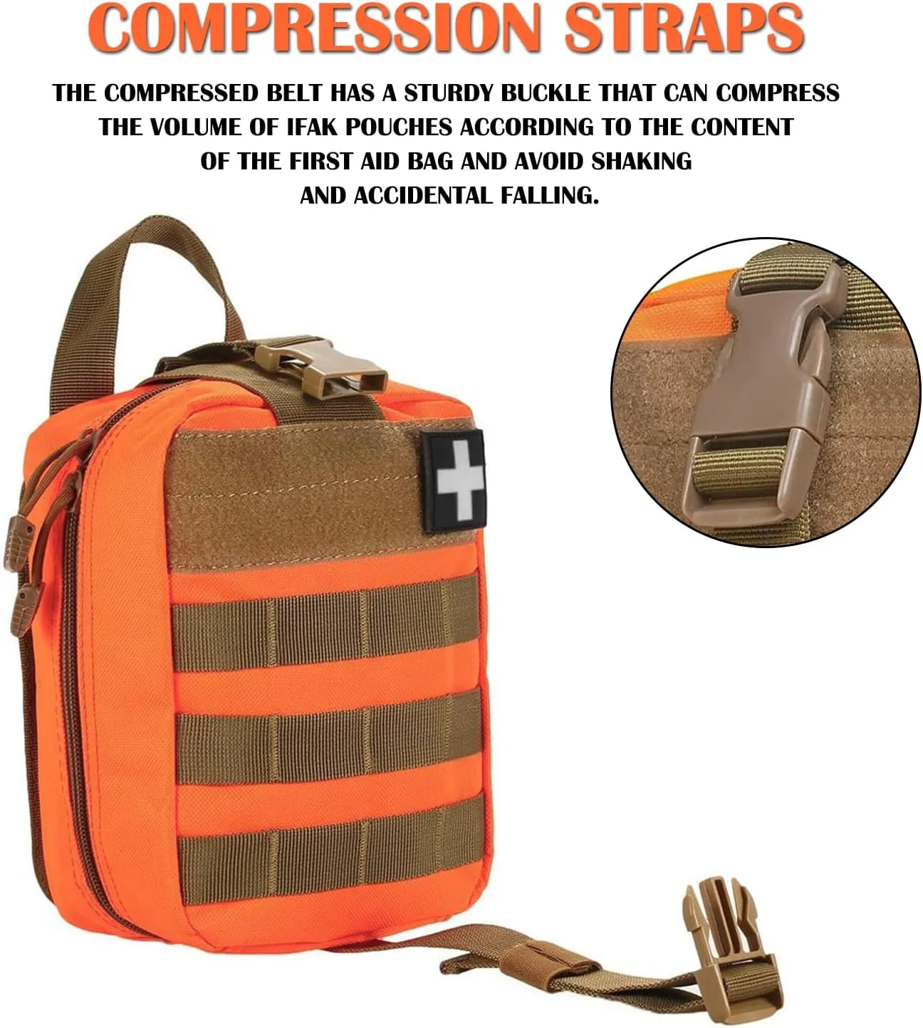 Molle First Aid Pouch Empty Medical Bag IFAK Tactical Rip-Away Pouches Small Bug Out Bags Trauma Medic Bag
