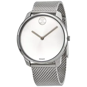 Movado Bold Quartz Silver Dial Stainless Steel Mesh Men's Watch 3600589