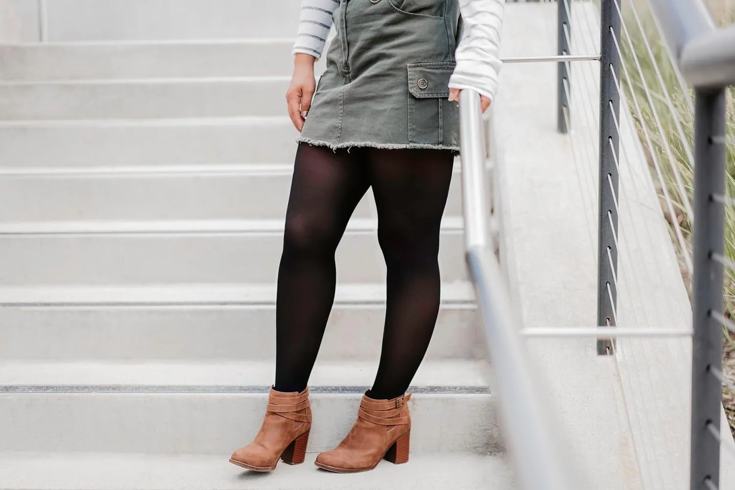 No Nonsense Women's Super Opaque Control Top Tights