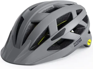 OutdoorMaster Gem Recreational MIPS Cycling Helmet - Two Removable Liners & Ventilation in Multi-Environment - Bike Helmet in Mountain, Motorway for Youth & Adult