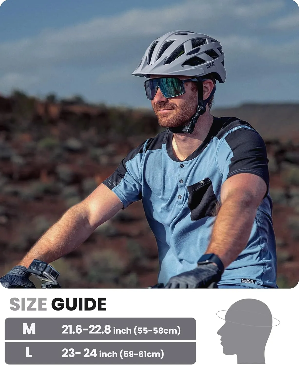 OutdoorMaster Gem Recreational MIPS Cycling Helmet - Two Removable Liners & Ventilation in Multi-Environment - Bike Helmet in Mountain, Motorway for Youth & Adult