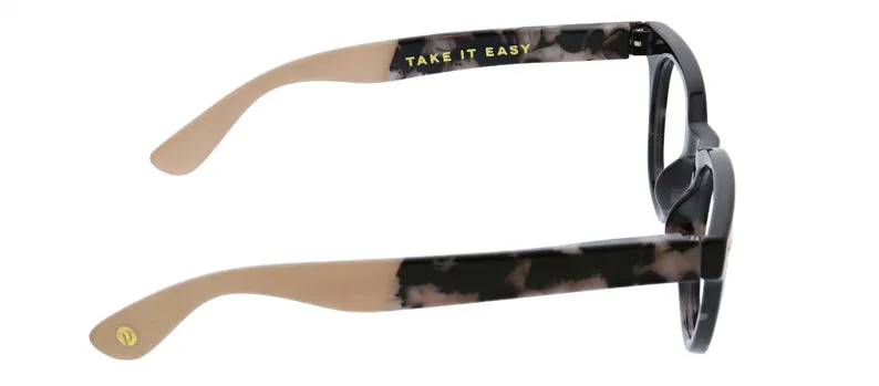 Peepers - Take It Easy Blue Light Reading Glasses, Black & Black Marble