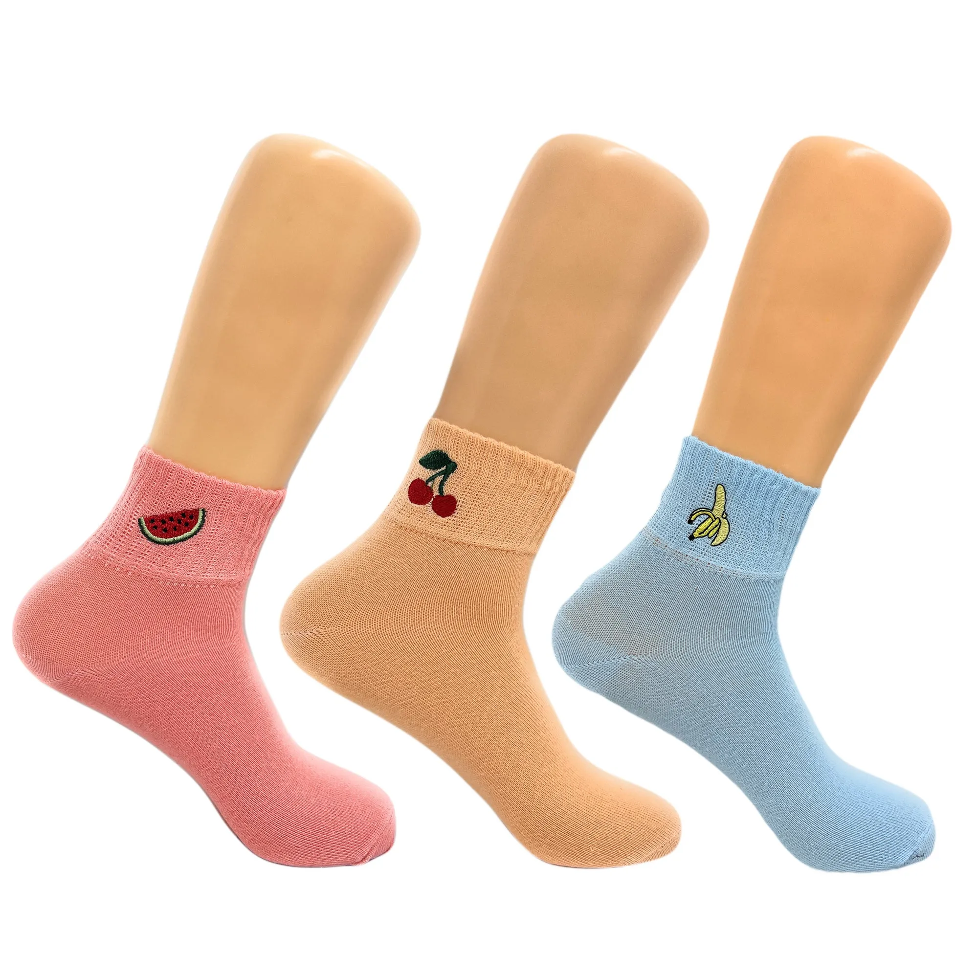 Premium Cotton Ankle Socks for Women Breathable Casual Socks 3 Pairs