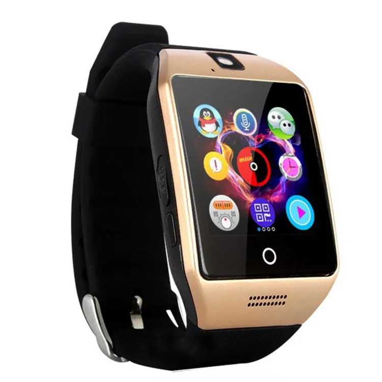 Q18S 1.54 inch IPS Screen MTK6260A Bluetooth 3.0 Smart Watch Phone, Pedometer / Sedentary Reminder / Sleeping Monitor  / Anti-Loss / Remote Camera / GSM / 0.3M Camera (Black   Gold)