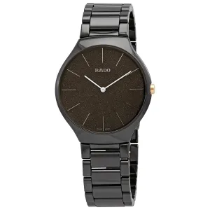 Rado True Thinline Quartz Brown Dial Ladies Watch R27004302