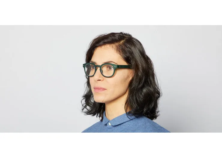 READING GLASSES #C GREEN CRYSTAL