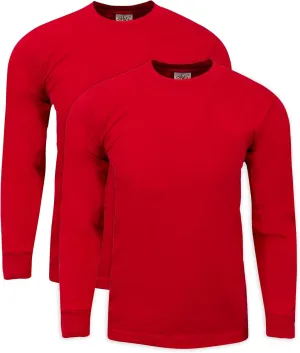 Shaka Wear Men's Cotton T-Shirt  Max Heavyweight 7 Ounce Long Sleeve Crew Neck Plain Tee Top Tshirts Regular Big Tall Size