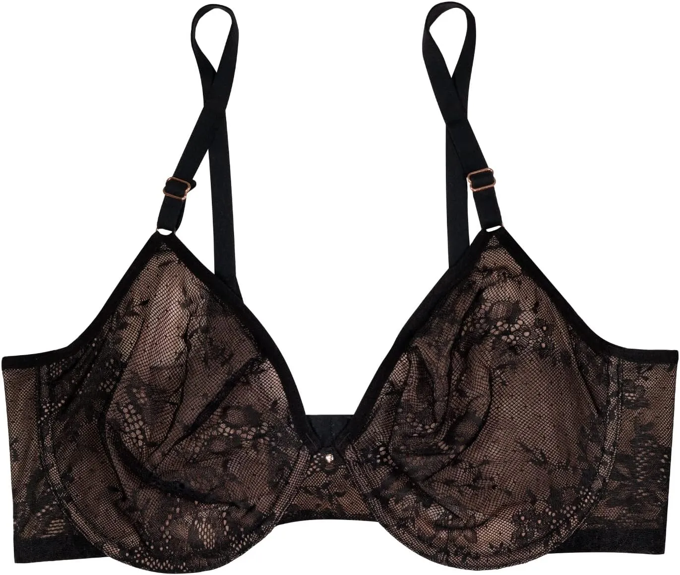Smart & Sexy Sheer Mesh Demi Underwire Bra  Available in Single or 2-Pack, Flirty & Supportive