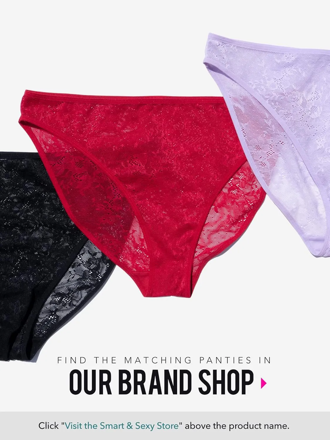 Smart & Sexy Sheer Mesh Demi Underwire Bra  Available in Single or 2-Pack, Flirty & Supportive