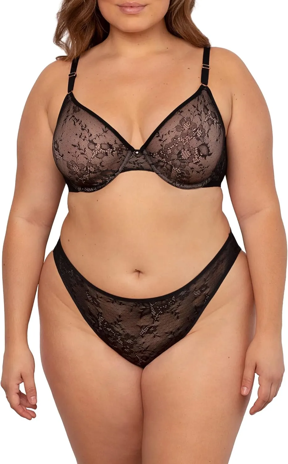 Smart & Sexy Sheer Mesh Demi Underwire Bra  Available in Single or 2-Pack, Flirty & Supportive
