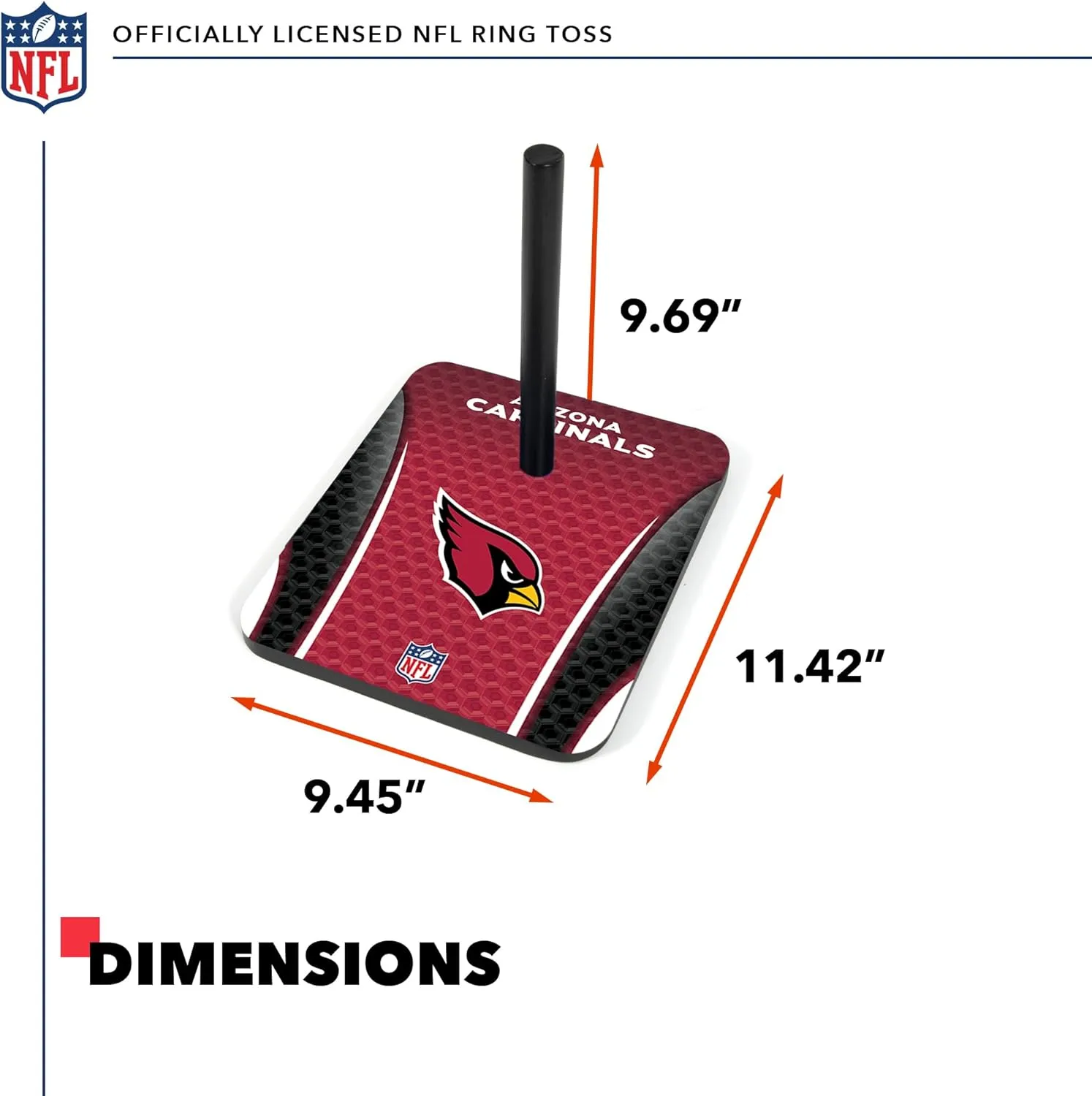 Solid Wood NFL Quoits Set with Direct Print HD Team Graphics  Tailgate Ring Toss Game  Great Gift for Any Football Fan! Ring Toss Family Outdoor Games for The Beach