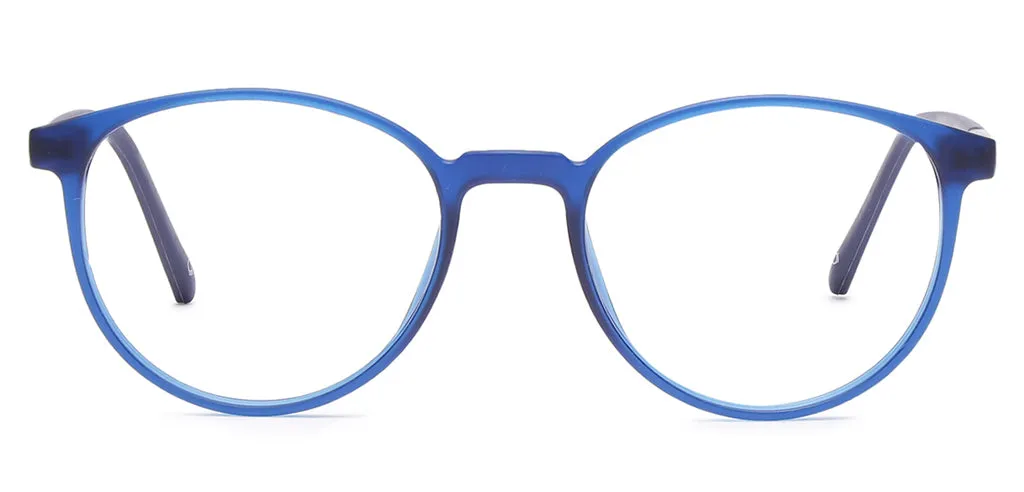 Specsmakers Blue Zero Kids Computer Glasses Full Frame Round Small 45 TR 90 AMP9006