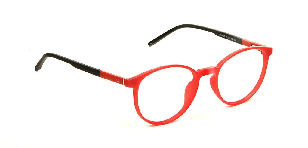 Specsmakers Blue Zero Kids Computer Glasses Full Frame Round Small 45 TR 90 AMP9006
