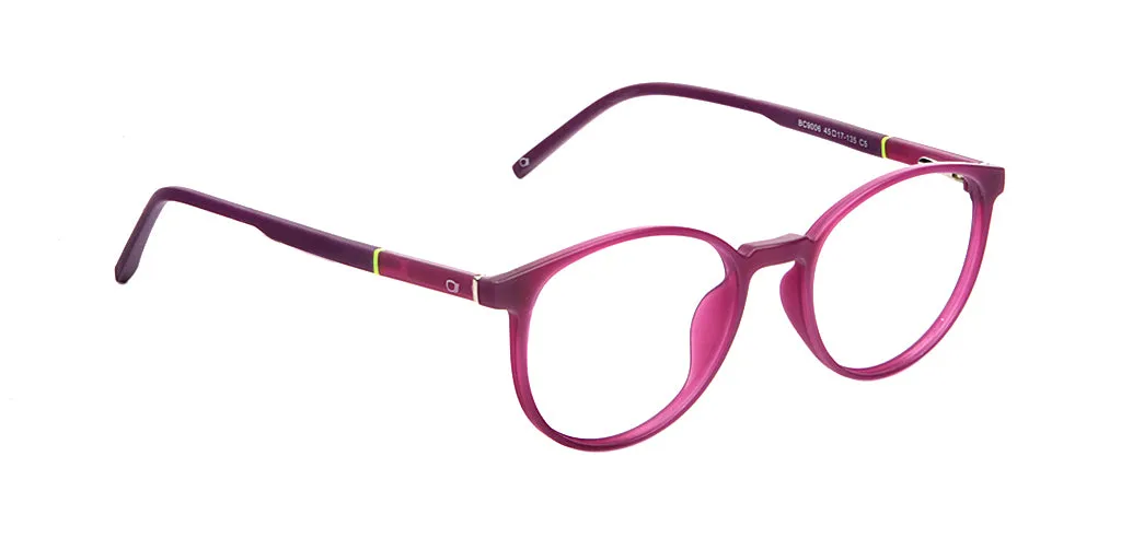 Specsmakers Blue Zero Kids Computer Glasses Full Frame Round Small 45 TR 90 AMP9006