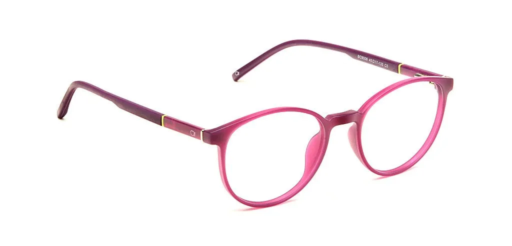 Specsmakers Blue Zero Kids Computer Glasses Full Frame Round Small 45 TR 90 AMP9006