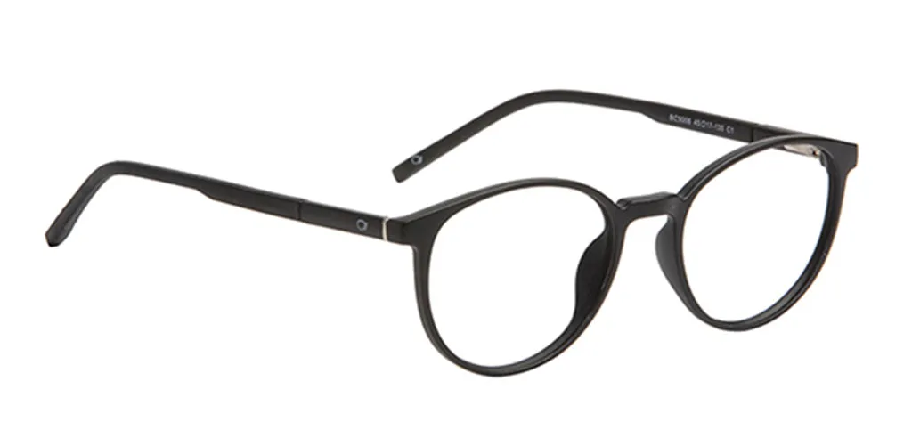 Specsmakers Blue Zero Kids Computer Glasses Full Frame Round Small 45 TR 90 AMP9006