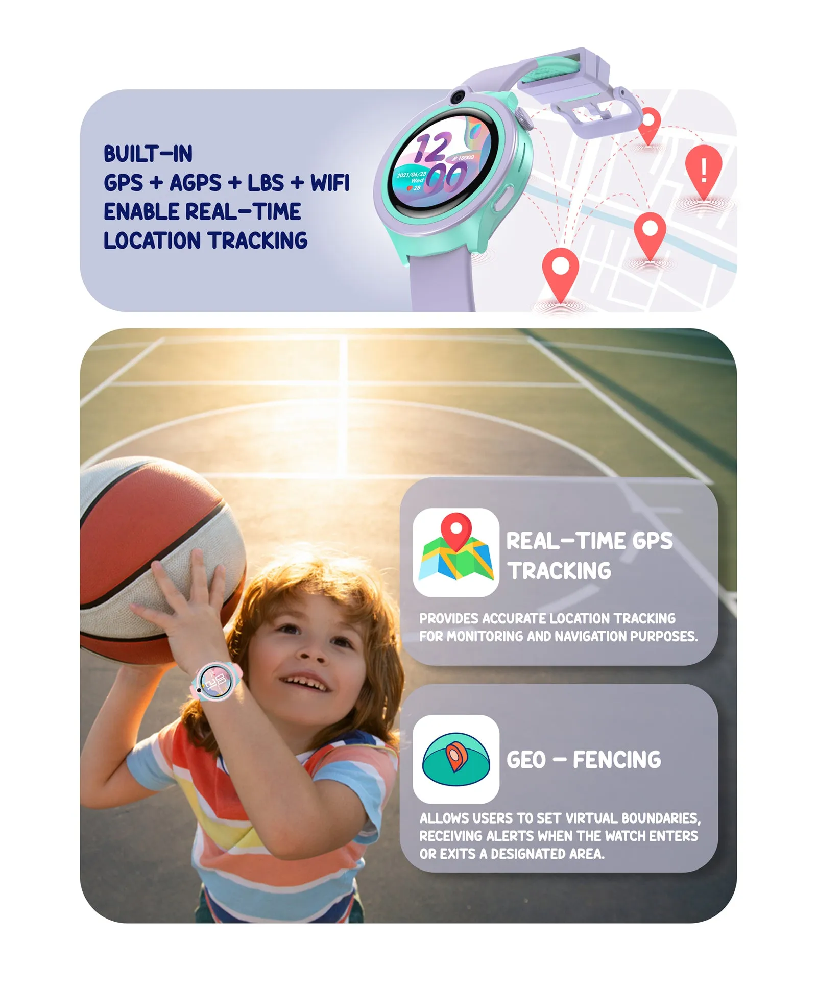 Spiky Cacus 4g Video & Voice Calling Smartwatch with GPS  - Blue