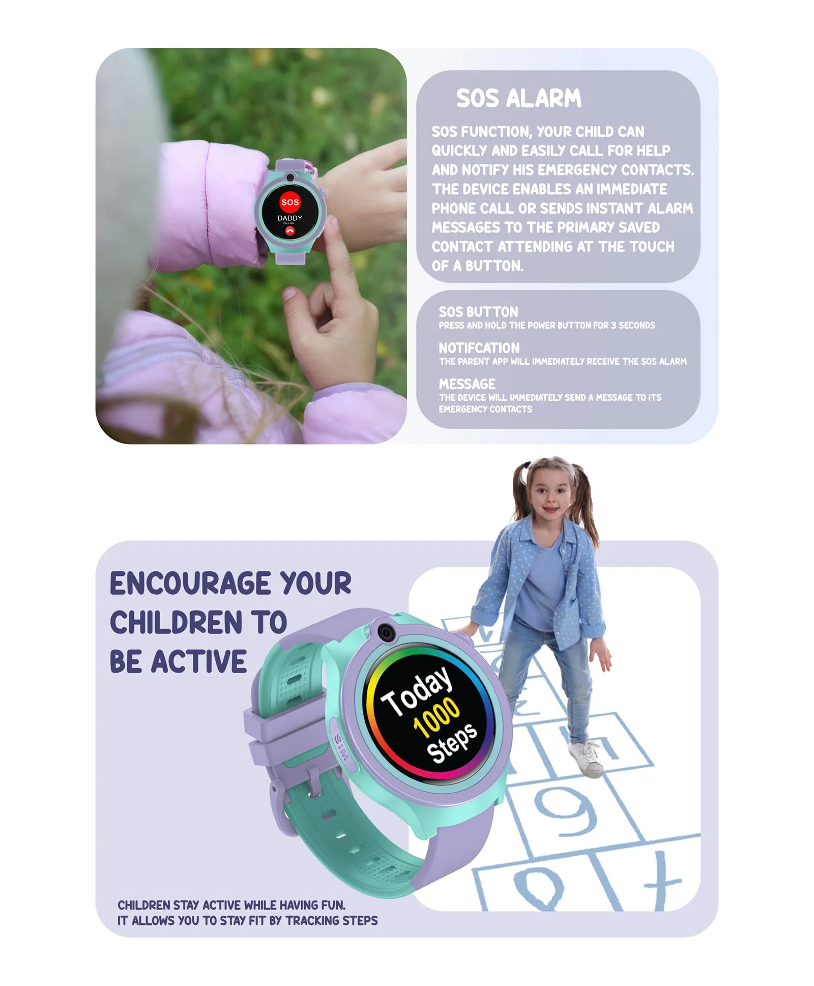 Spiky Cacus 4g Video & Voice Calling Smartwatch with GPS  - Blue