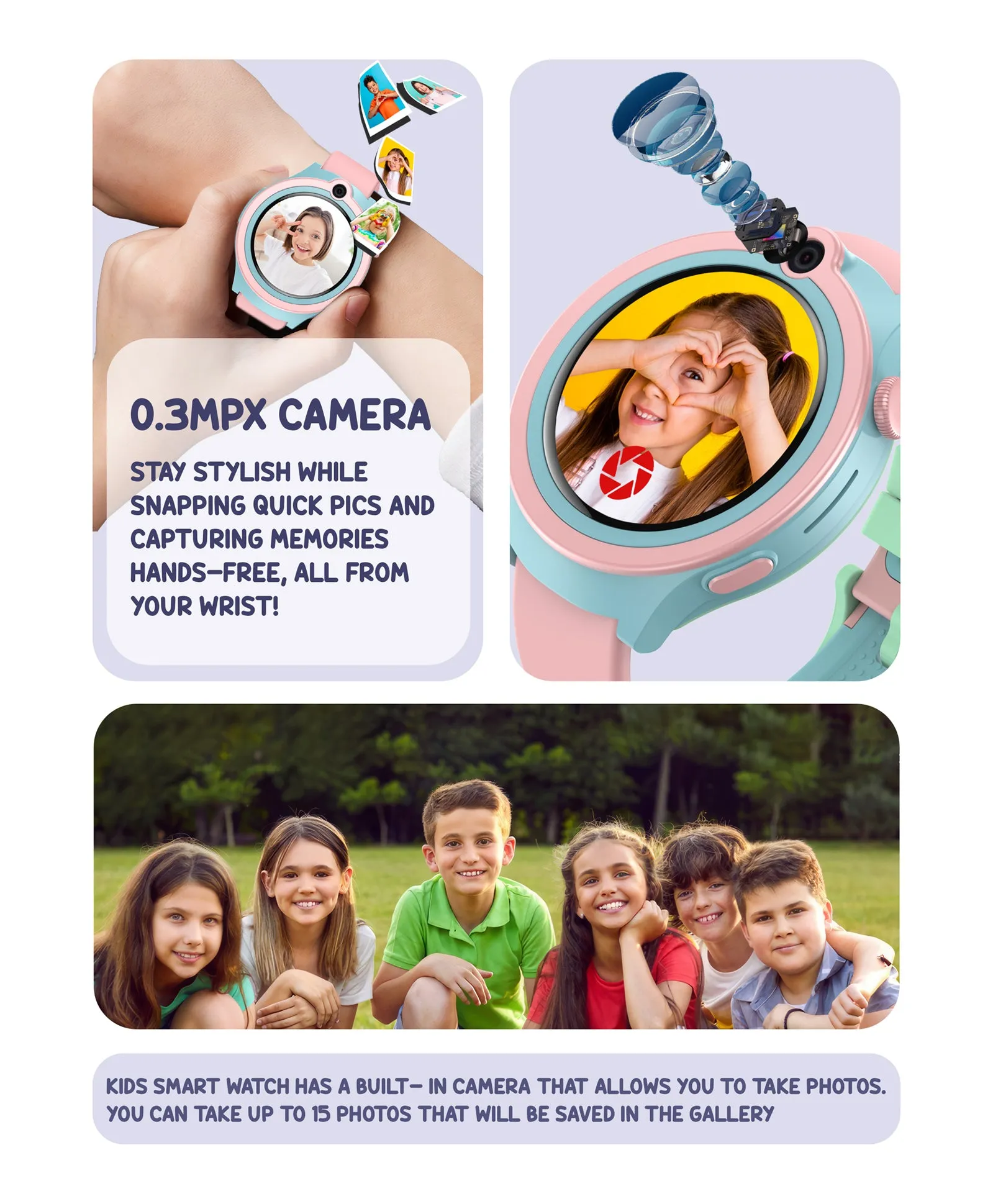 Spiky Cacus 4g Video & Voice Calling Smartwatch with GPS  - Blue