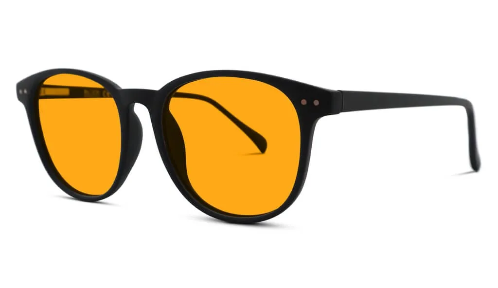 SunDown Billie Blue Blocking Glasses - Black - Readers