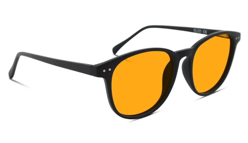 SunDown Billie Blue Blocking Glasses - Black - Readers