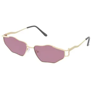 Unisex Metal Sunglasses Medium Oval Wavy Frame