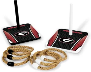Wild Sports Solid Wood College Quoits Set with Direct Print HD Team Graphics  Tailgate Ring Toss Game  Great Gift for Any NCAA Fan! Ring Toss Family Outdoor Games for The Beach