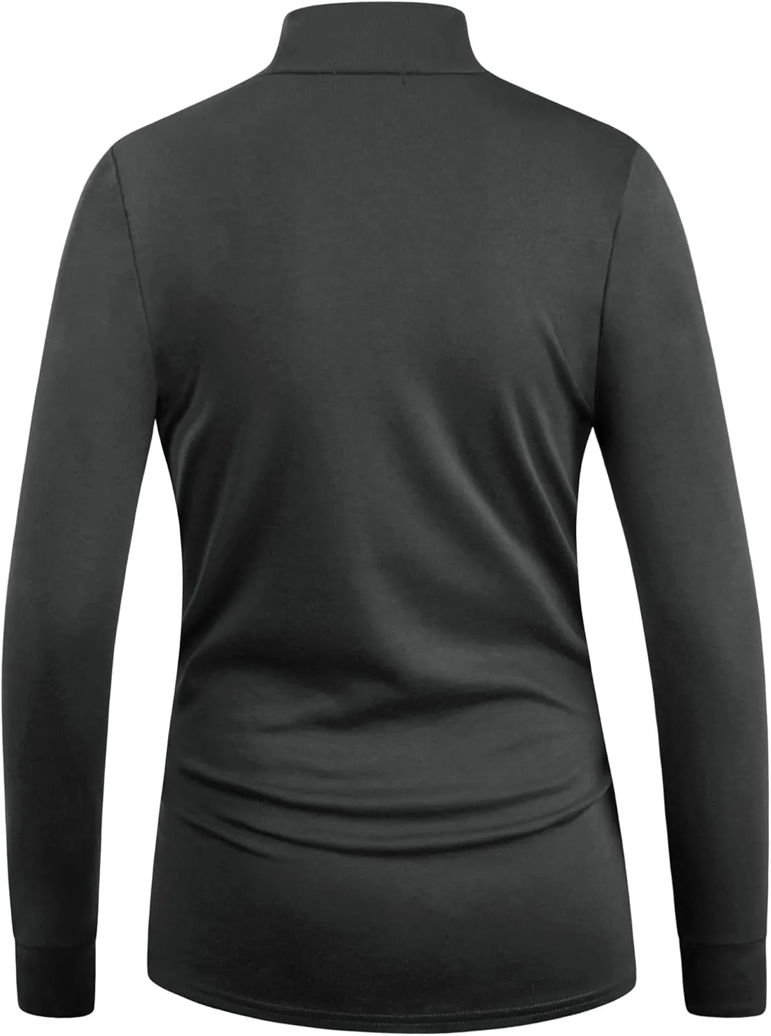 Womens Mock Turtleneck Tops Long Sleeve Fleece Lined Lightweight Thermal Base Layer